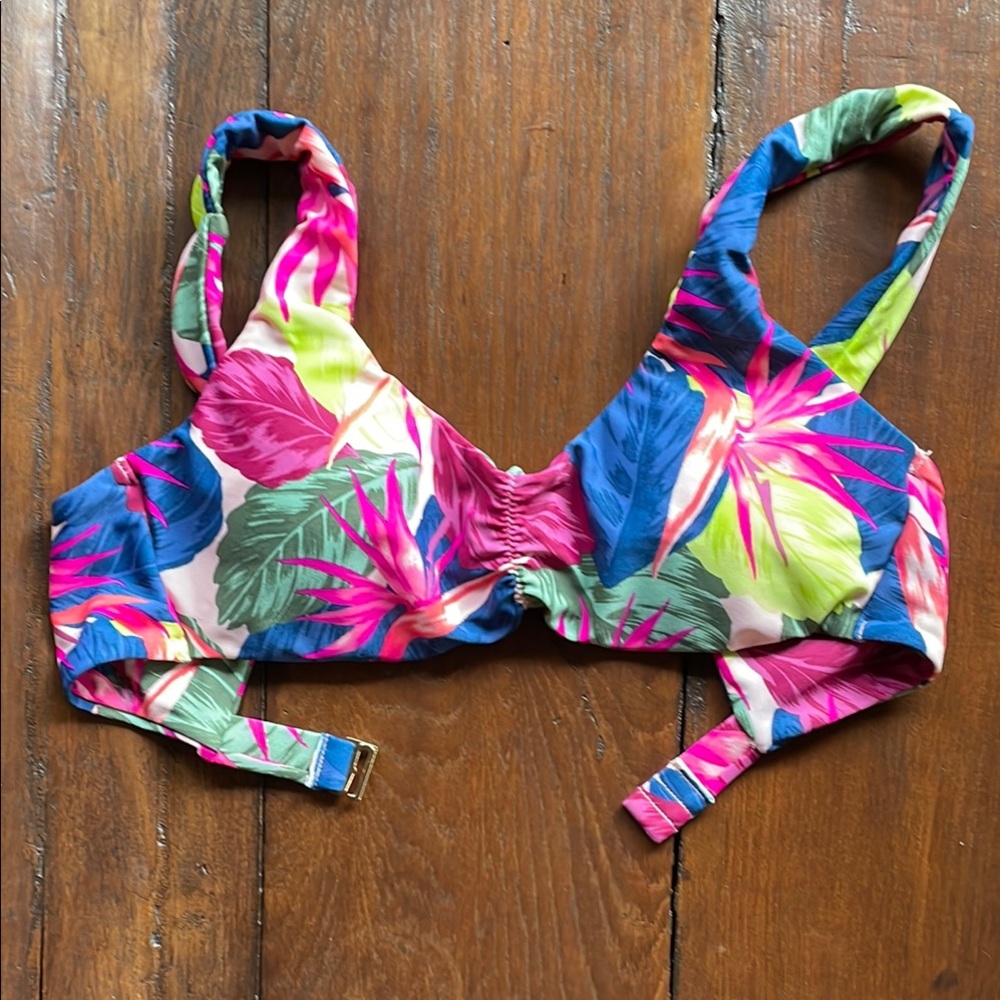Tori Praver tropical print bikini top